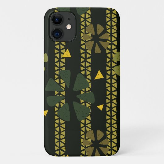 Etnische Groene Bruin Afrikaans Gepatterd Case-Mate iPhone Case (Achterkant)