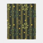 Etnische Groene Bruin Afrikaans Gepatterd Fleece Deken (Voorkant)