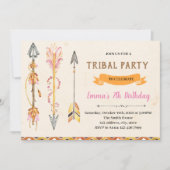Etnische Groenen - tribale geboortedag Uitnodiging (Voorkant)