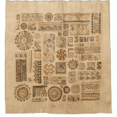 Etnische handgemaakte versiering douchegordijn (Voorkant)