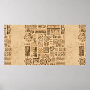 Etnische handgemaakte versiering poster