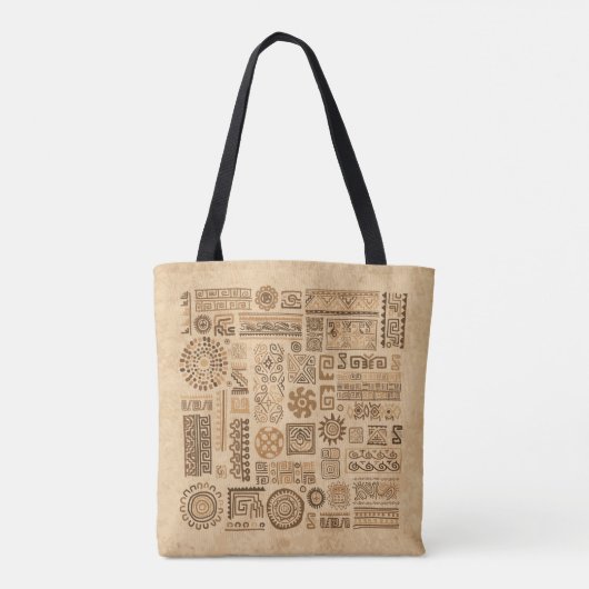 Etnische handgemaakte versiering tote bag (Achterkant)