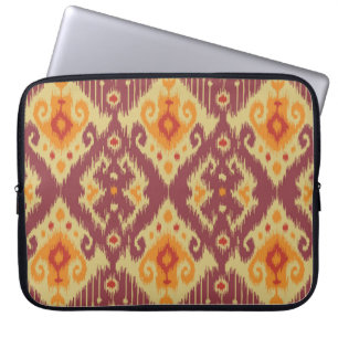 Etnische Ikat Chevron: traditionele achtergrond Laptop Sleeve