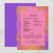 Etnische Indiase kleurrijke details over bruiloft Kaart (Voorkant / Achterkant)