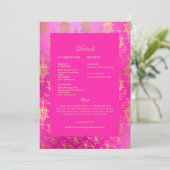 Etnische Indiase roze en gouden details over bruil Kaart (Staand voorkant)