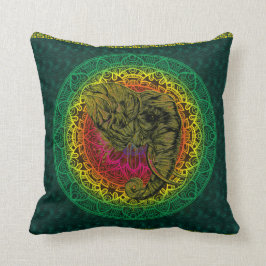 Etnische Indiase stijl - Mandala - Tribale olifant Kussen