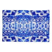 Etnische Indigo Arrow inheemse patronen Kussensloop (Achterkant)