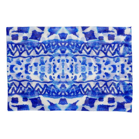 Etnische Indigo Arrow inheemse patronen Kussensloop (Voorkant)