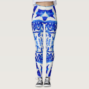 Etnische Indigo Arrow inheemse patronen Leggings