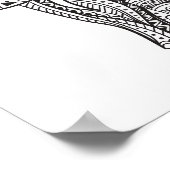 Etnische Indische olifant 2 Poster (Hoek)