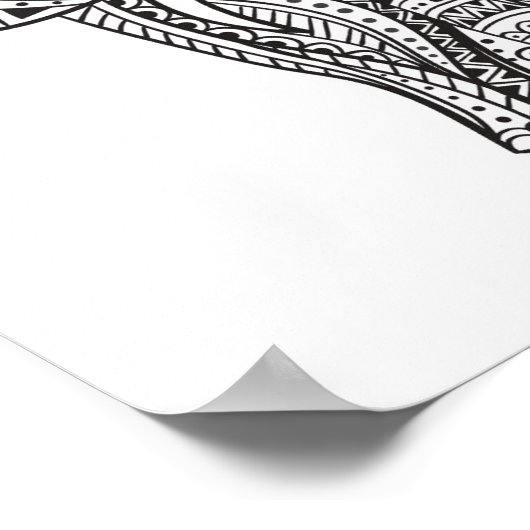 Etnische Indische olifant 2 Poster (Hoek)