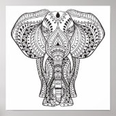 Etnische Indische olifant 2 Poster (Voorkant)