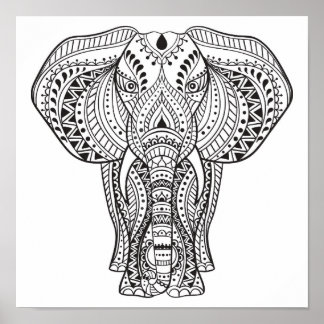 Etnische Indische olifant 2 Poster