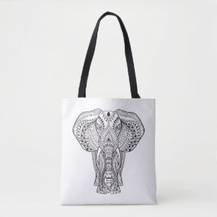Etnische Indische olifant 2 Tote Bag