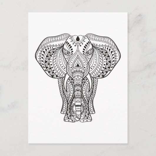 Etnische Indische olifant Briefkaart (Voorkant)