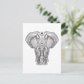 Etnische Indische olifant Briefkaart (Staand voorkant)