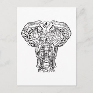 Etnische Indische olifant Briefkaart