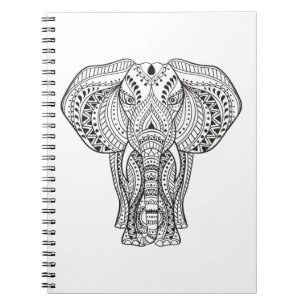Etnische Indische olifant Notitieboek