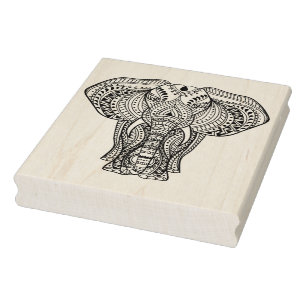 Etnische Indische olifant Rubberstempel