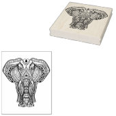 Etnische Indische olifant Rubberstempel (Gestempeld)
