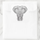 Etnische Indische olifant Vierkante Sticker (Tas)
