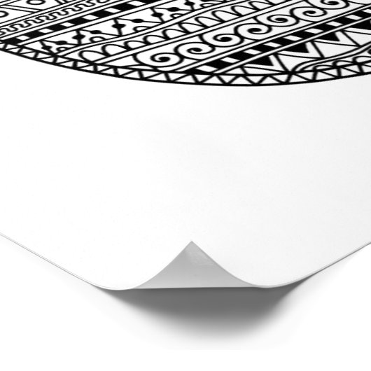 Etnische inkttekening 2 poster (Hoek)