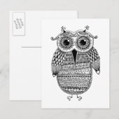 Etnische inkttekening briefkaart (Voorkant / Achterkant)