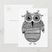 Etnische inkttekening briefkaart (Voorkant / Achterkant)