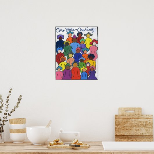 Etnische, interraciale, multiculturele poster (Keuken)