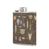 Etnische jachtpatronen heupfles (Links)