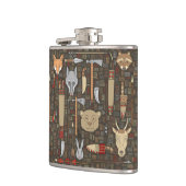 Etnische jachtpatronen heupfles (Links)