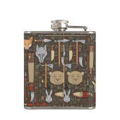 Etnische jachtpatronen heupfles (Achterkant)