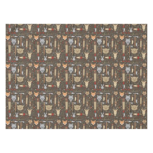 Etnische jachtpatronen tafelkleed (Voorkant (Horizontaal))