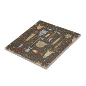 Etnische jachtpatronen tegeltje (Zijkant)