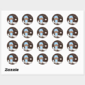 Etnische jongen sneeuwvlok Baby shower Stickers (Vel)