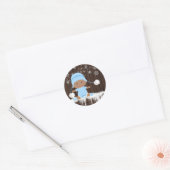 Etnische jongen sneeuwvlok Baby shower Stickers (Envelop)