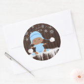 Etnische jongen sneeuwvlok Baby shower Stickers (Envelop)