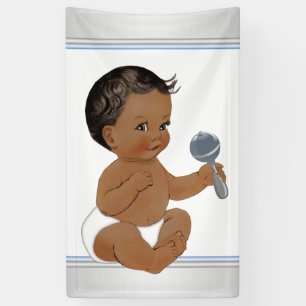 Etnische jongens baby shower spandoek