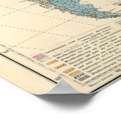 Etnische kaart Noord- en Zuid-Amerika vanaf 1880 Poster (Hoek)