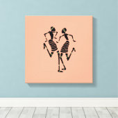 Etnische, Keniaanse Afrikaanse kunst, carnavalsdan Canvas Afdruk (Insitu (Houten vloer))