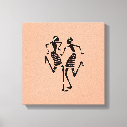 Etnische, Keniaanse Afrikaanse kunst, carnavalsdan Canvas Afdruk (Voorkant)