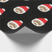 Etnische Kerstman (zwart) Cadeaupapier (Hoek)