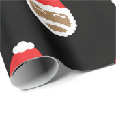 Etnische Kerstman (zwart) Cadeaupapier (Rol Hoek)