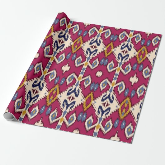 Etnische kikatchevron patroonachtergrond Tradition Cadeaupapier (Uitgerold)