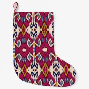 Etnische kikatchevron patroonachtergrond Tradition Kleine Kerstsok