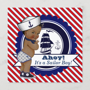 Etnische Kleine Sailor Nautical Baby shower Kaart