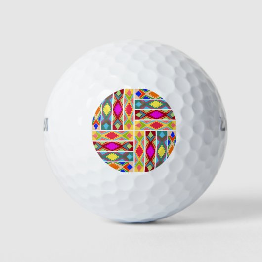 Etnische kleuren golfballen (Voorkant)