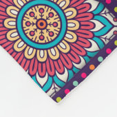 Etnische kleurige mandalstijlpatronen fleece deken (Hoek)