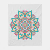 Etnische kleurige mandalstijlpatronen fleece deken (Voorkant)