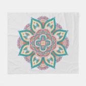 Etnische kleurige mandalstijlpatronen fleece deken (Voorkant (Horizontaal))